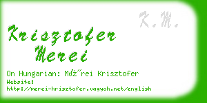 krisztofer merei business card